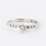 Delicate Honeycomb Moissanite Ring – S925 Sterling Silver