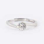 Modern Twist Moissanite Ring – S925 Sterling Silver