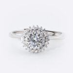 Blooming Halo Moissanite Ring – S925 Sterling Silver