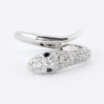 Serpent Pavé Moissanite Ring – S925 Sterling Silver