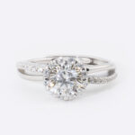 Elegant Halo Twist Moissanite Ring – S925 Sterling Silver