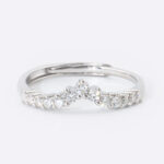 Crown V Moissanite Ring – S925 Sterling Silver