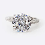 Delicate Classic Solitaire Moissanite Ring – S925 Sterling Silver