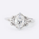 Vintage Oval Moissanite Ring – S925 Sterling Silver