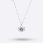 Infinity Flower Moissanite Necklace – Radiant Star Bloom