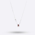 Crimson Cut Moissanite Necklace – Minimal Bold Edition