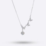 Butterfly Cascade Moissanite Necklace – Dream Flow Edition