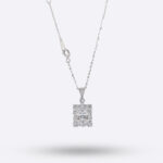 Radiant Emerald Halo Necklace – Prestige Edition
