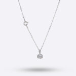 Signature Solitaire Diamond Necklace – Pavé Bail Edition