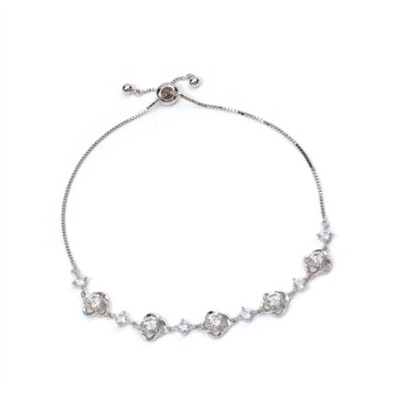 Estelle Wave-Halo Bracelet