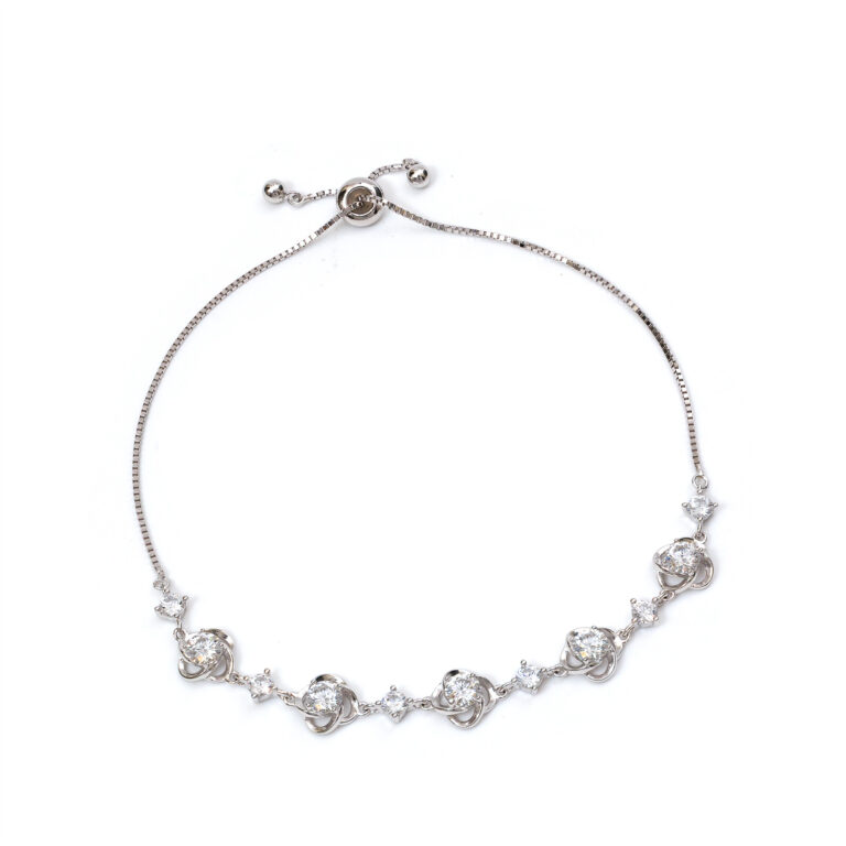 Estelle Wave-Halo Bracelet