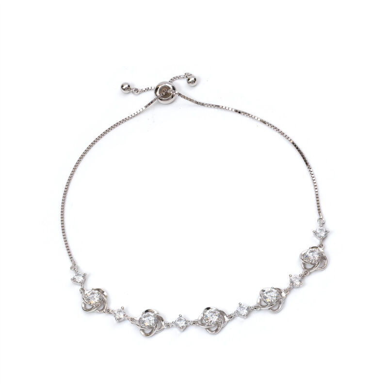 Estelle Wave-Halo Bracelet
