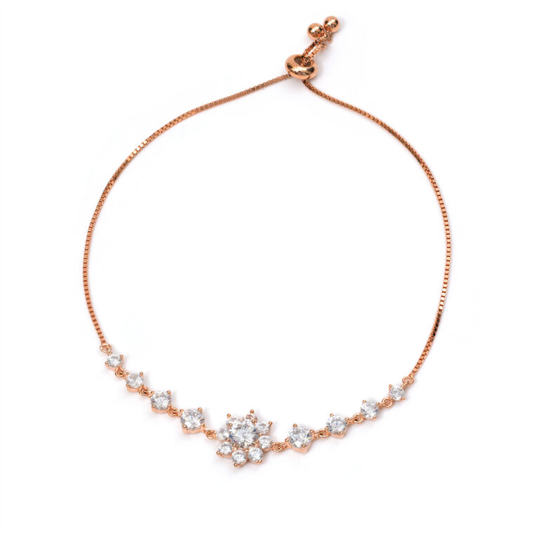Delphine Golden-Floral Bracelet