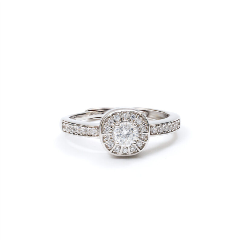 Thea Swirl-Halo Ring