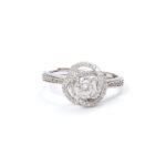 Elara Twisted-Halo Ring