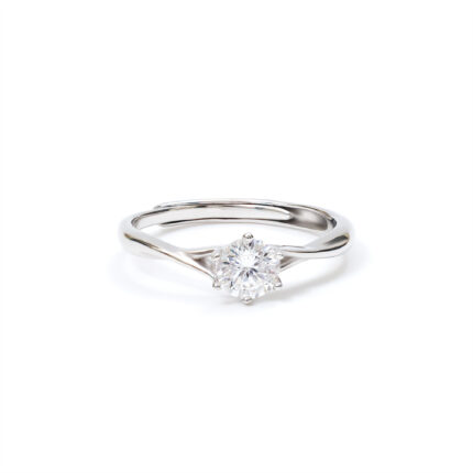 Delphine Bypass-Solitaire Ring