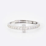 Eternal Radiance Diamond Cross Whisper Band of Heavenly Light