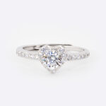 Heart of Starlight Halo Diamond Promise Ring of Endless Romantic Elegance