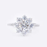 Majestic Aurora Blossom Diamond Crown Ring of Infinite Brilliance and Royal Elegance