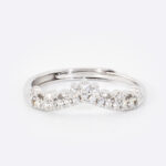Celestial Twinkle Crown Diamond Band Ring of Delicate Eternal Elegance and Grace