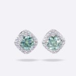 Mint Halo Studs