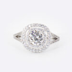 Double Halo Moissanite Ring
