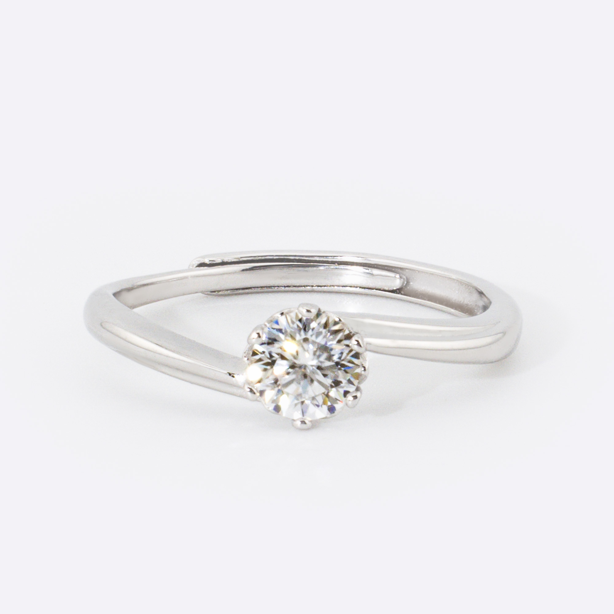 E03386-01-1781156289346 Open Twist Moissanite Ring - Image 1
