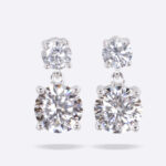 Round Drop Moissanite Earrings