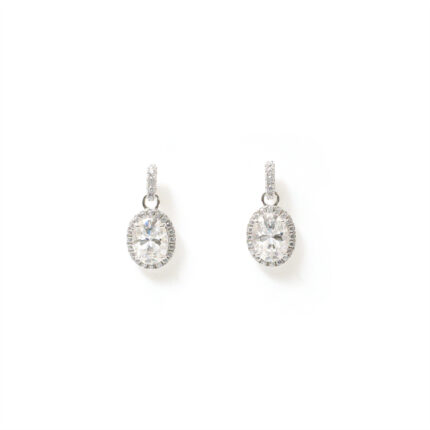 Selene Oval-Bezel Hoops