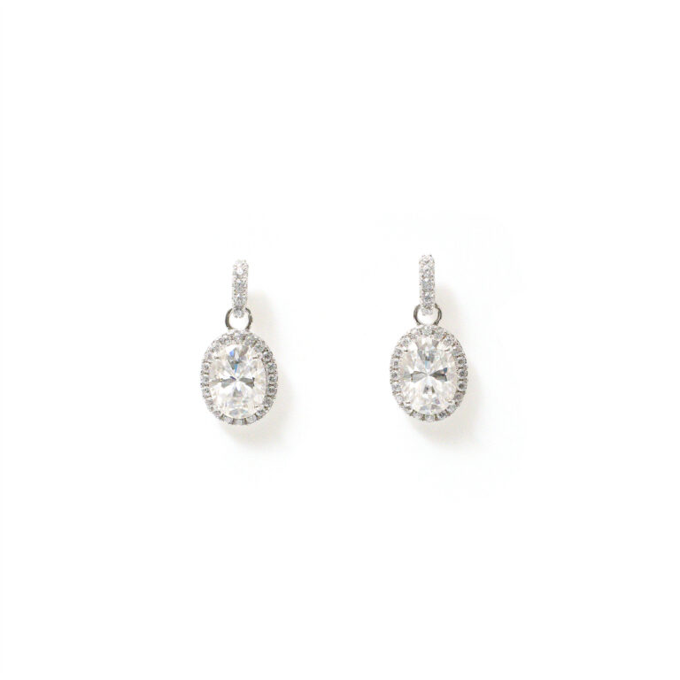 Selene Oval-Bezel Hoops
