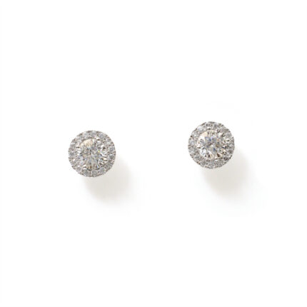 Dahlia Round-Halo Studs