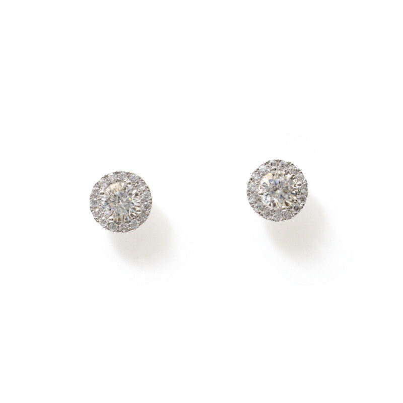 Dahlia Round-Halo Studs