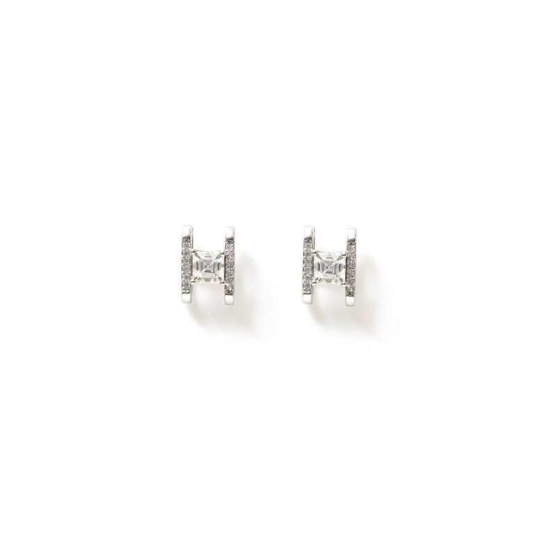 Mirelle Cuff-Halo Studs