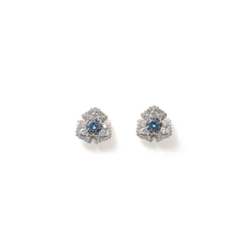 Gaia Sapphire-Pear Studs
