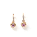Pearl Pink-Spiral Hoops