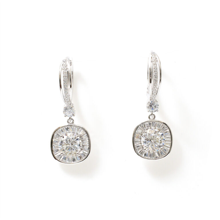 Elodie Cushion-Bezel Hoops