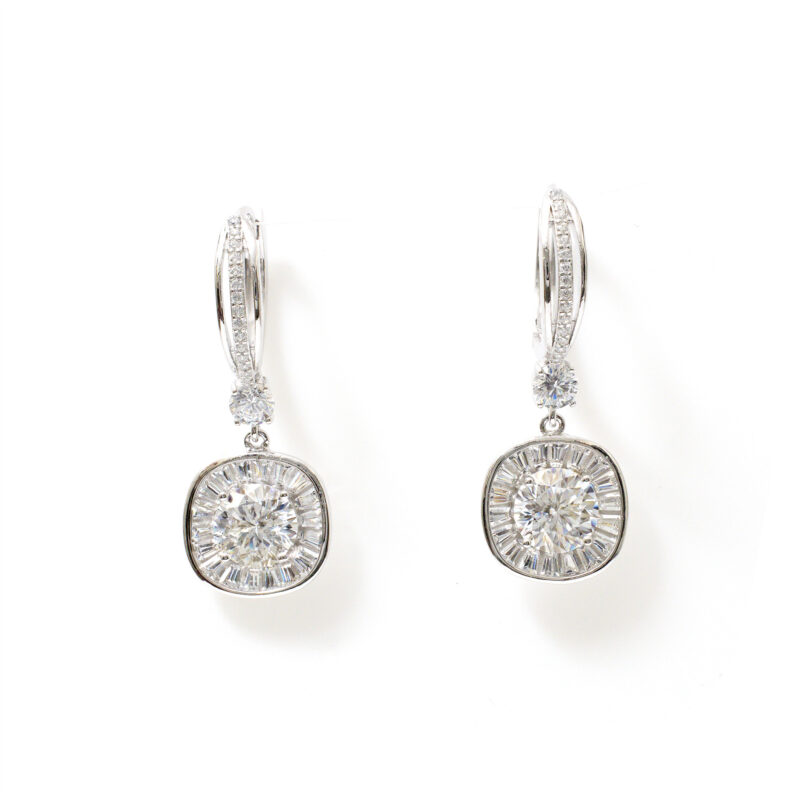 Elodie Cushion-Bezel Hoops