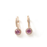 Odette Pink-Double-Halo Hoops