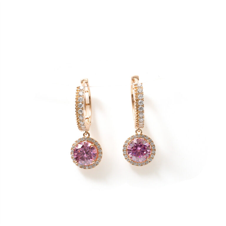 Odette Pink-Double-Halo Hoops