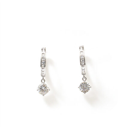 Celeste Petite-Solitaire Hoops