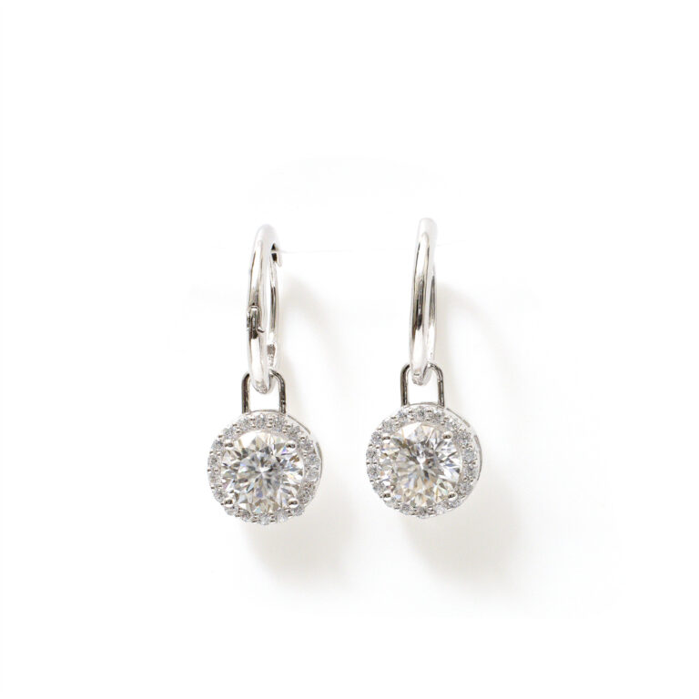 Calista Round-Bezel Hoops