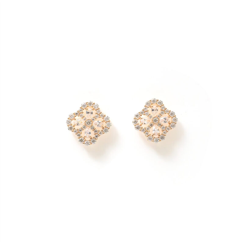 Elodie Rose-Clover Studs