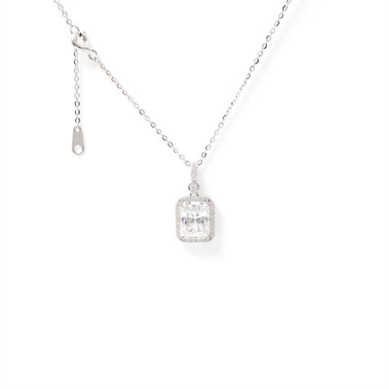 Flora Square-Halo Necklace