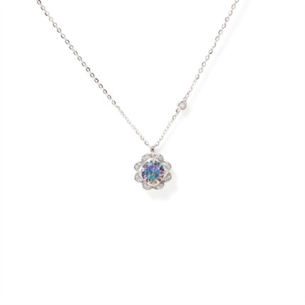 Solara Aqua-Floral Necklace
