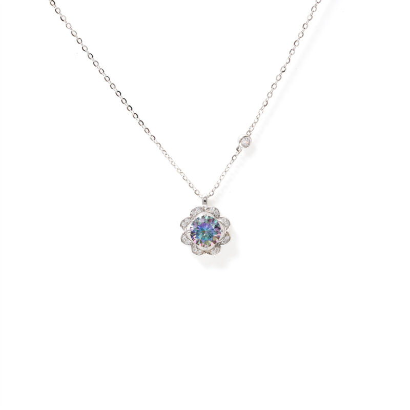 Solara Aqua-Floral Necklace