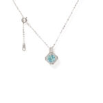 Celine Aqua-Cushion Necklace