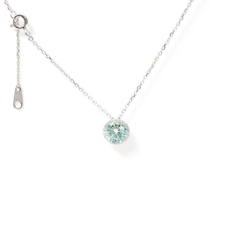 Brielle Aqua-Halo Necklace