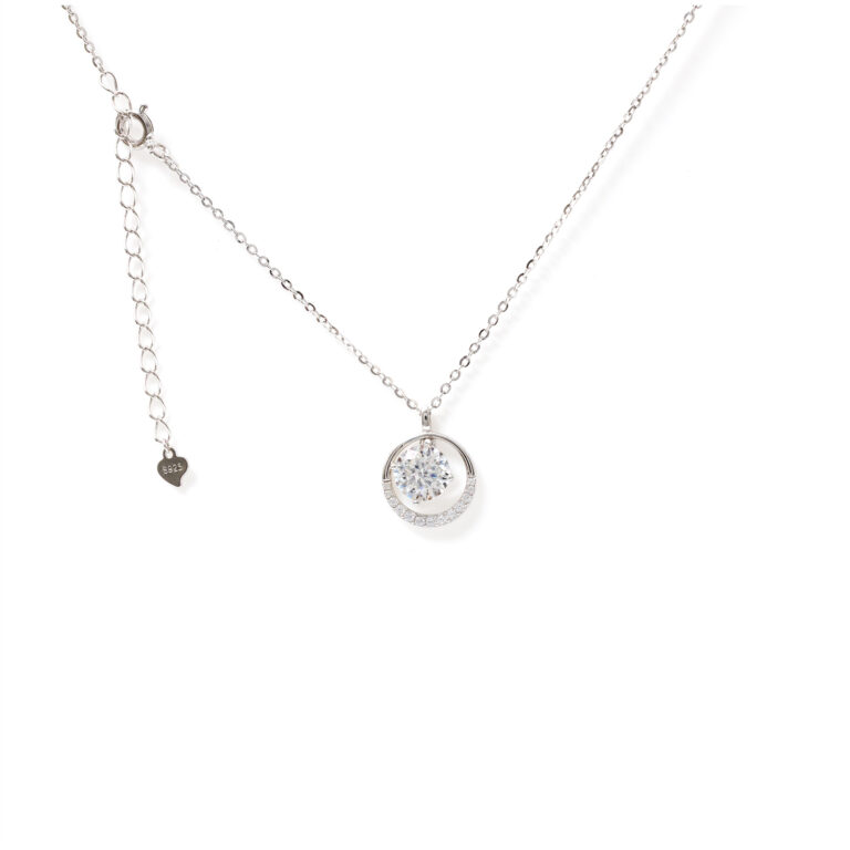 Noelle Round-Halo Necklace