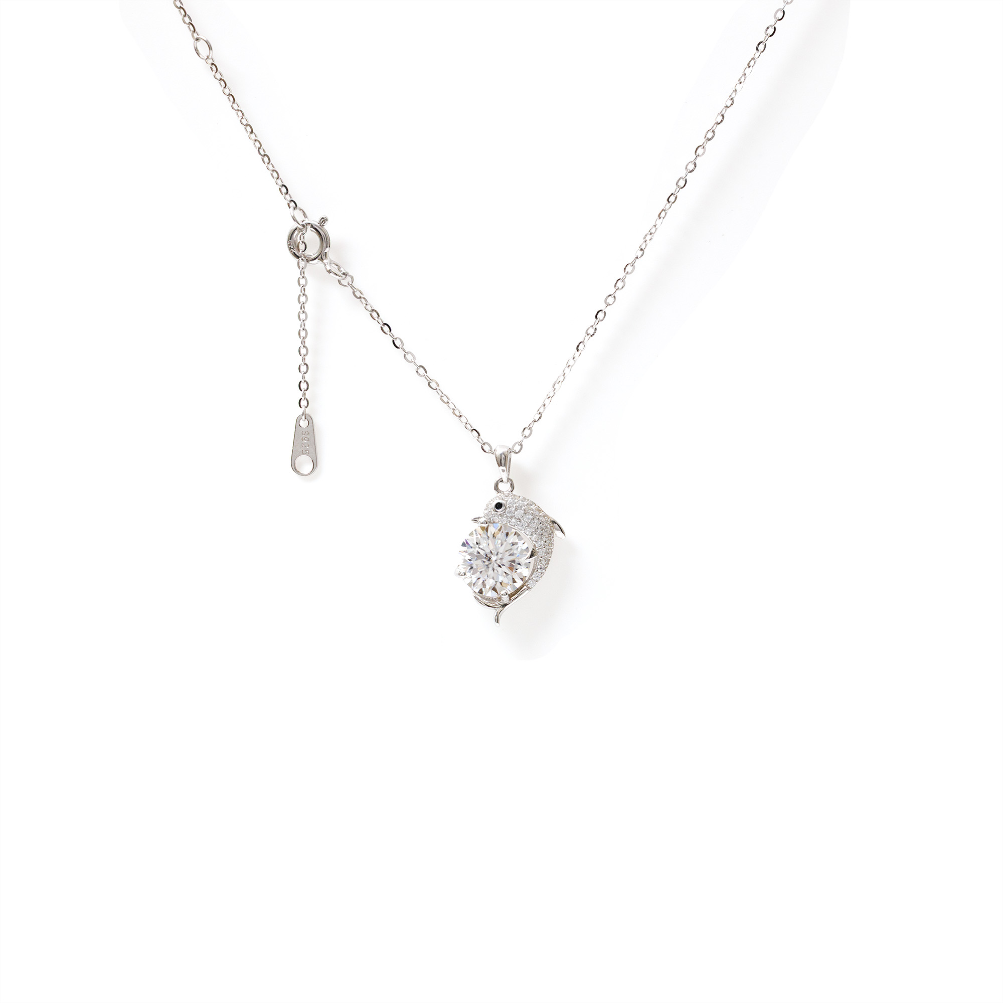 C0538-01 Azura Cushion-Halo Necklace
