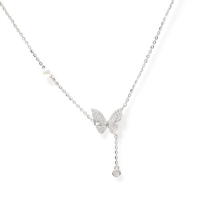 Lyra Butterfly-Lariat Necklace
